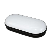 Luminaria led arandela oval 15w, 6000k,1500 lumens, bivolt,  ipi 65, prreto